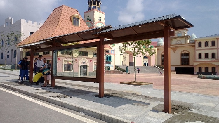 四川省阆中不锈钢站台和旅游景区仿古站台修建完工